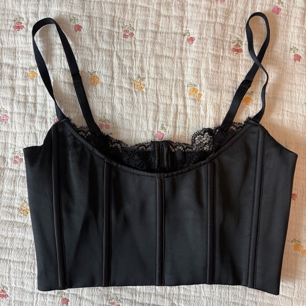 Meshki Black Lace Corset Bra 🖤